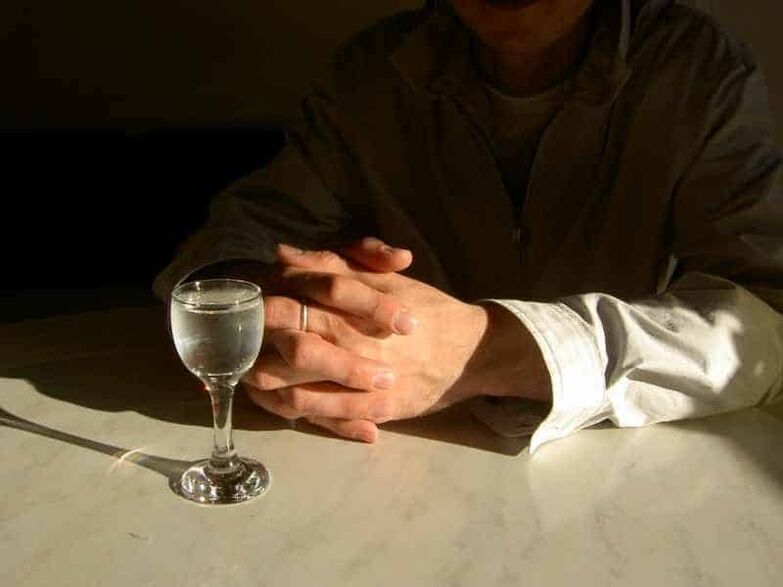 When drinking even small doses of strong alcohol every day, a person develops alcohol dependence